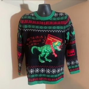 Celebrate Together Men’s Size XL T-Rex Ugly Christmas Sweater